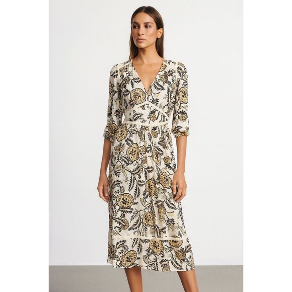 ba&sh Multicolor Floral Long Sleeve Maxi Lady Dress  Women's Size XS - Picture 1 of 10